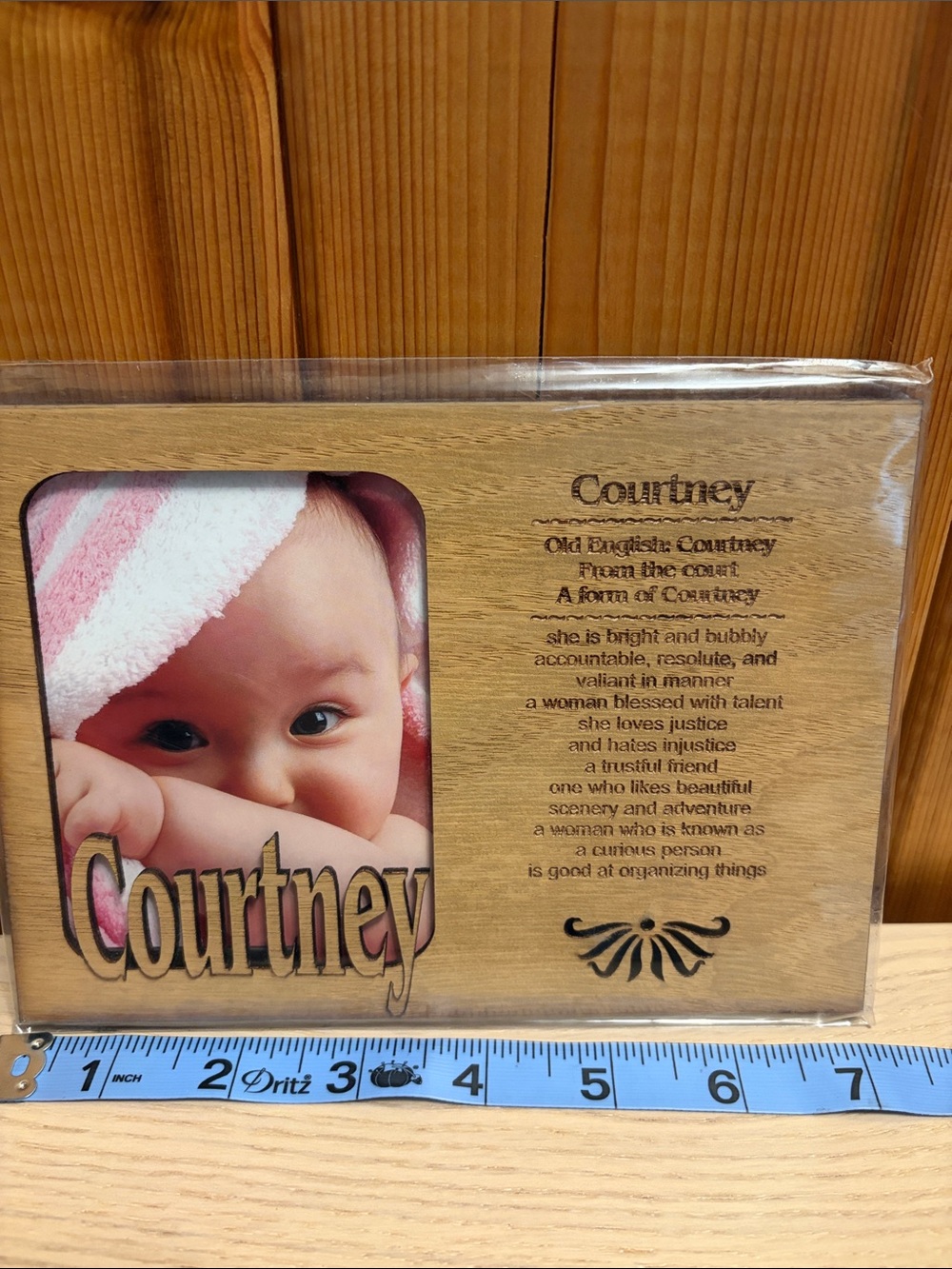 Courtney Personalized Wooden Photo Plaque